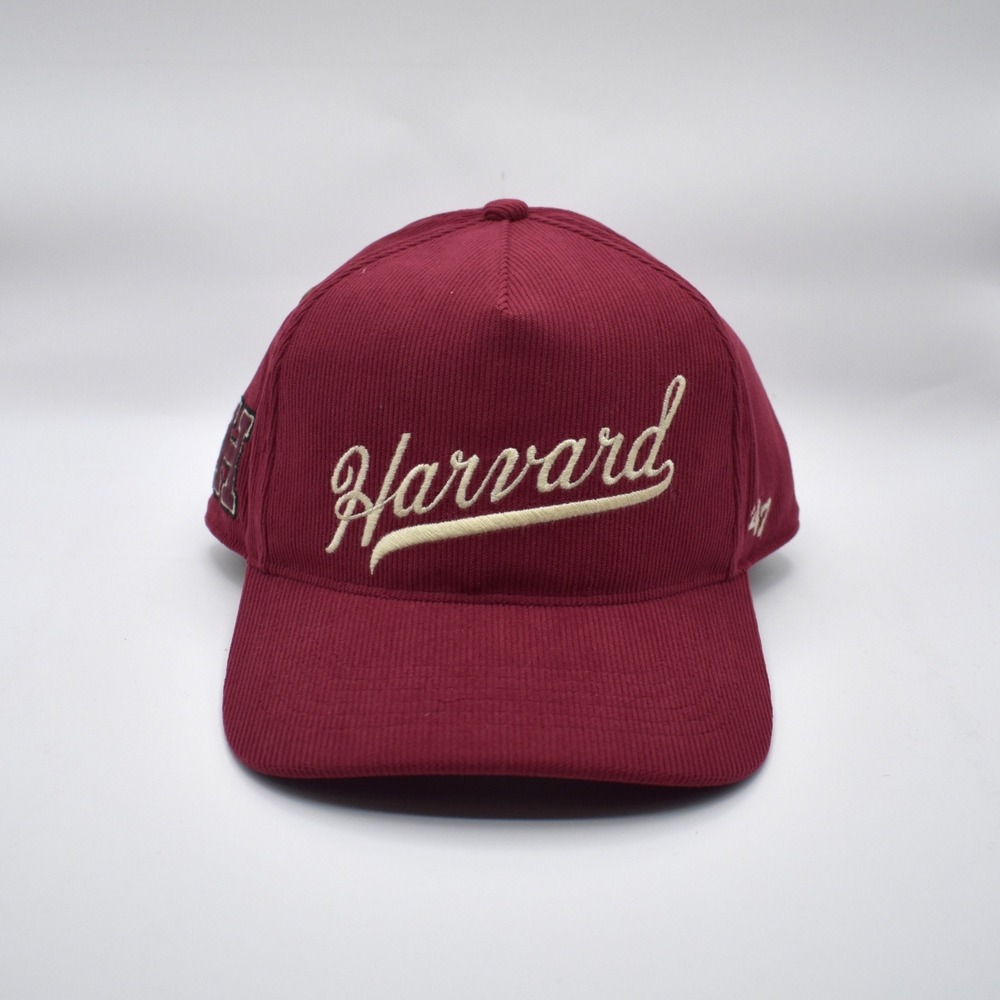 '47 Brand Hitch Harvard Crimson Corduroy Script Adjustable Strapback Hat Cap NWT